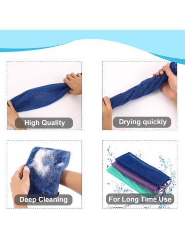 3 Esponjas Exfoliantes Africanas QCWN para Ducha y Baño