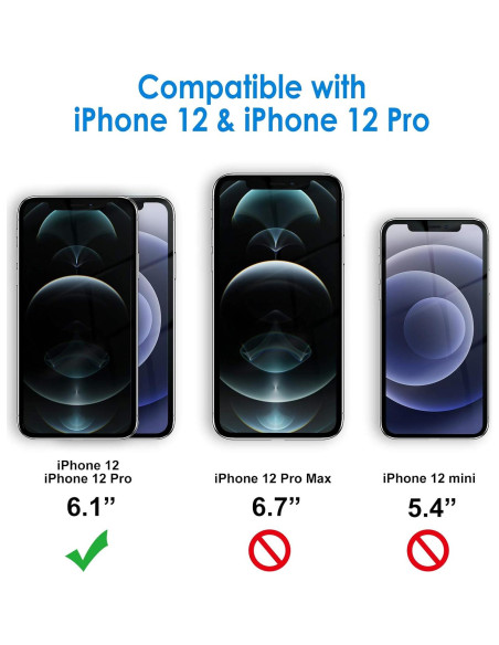 Funda JETech para iPhone 12/12 Pro Transparente HD