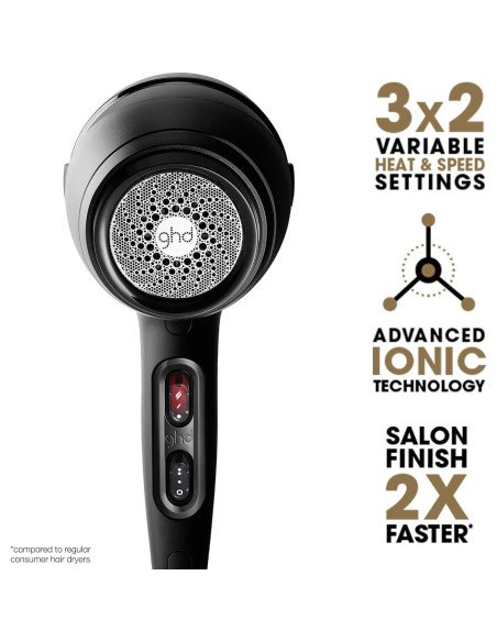 Secador de Pelo GHD Air 1600W Profesional Iónico Negro Secador de Pelo GHD Air 1600W Profesional Iónico Negro