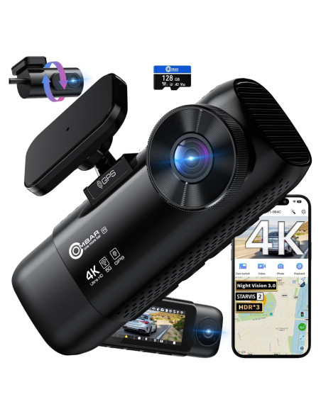 Cámara de tablero OMBAR T1 4K 3 canales visión nocturna