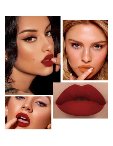 Set de 12 Labiales Mate BestLand - Nudes y Rojos Intensos