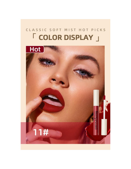 Set de 12 Labiales Mate BestLand - Nudes y Rojos Intensos