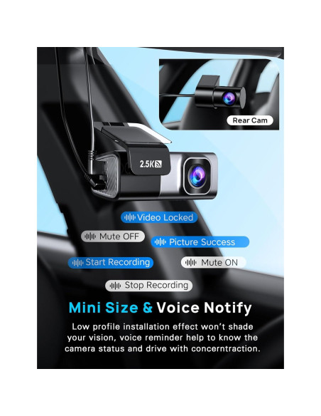 Cámara de tablero Navycrest Q7 5G WiFi 4K delantera y trasera