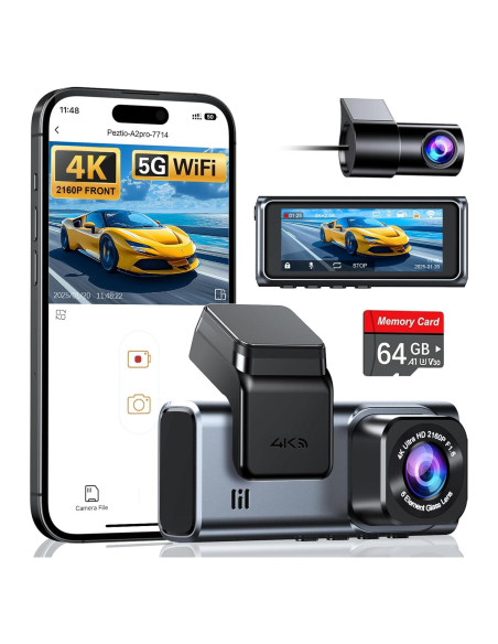 Cámara Dash 4K Delantera y Trasera Navycrest A2Pro WiFi 5G