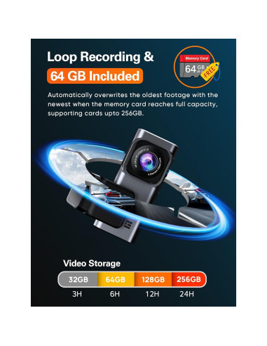 Cámara Dash 4K Delantera y Trasera Navycrest A2Pro WiFi 5G
