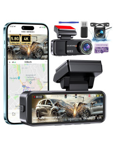 Cámara Dash Frontal y Trasera 4K Sontong con GPS y WiFi