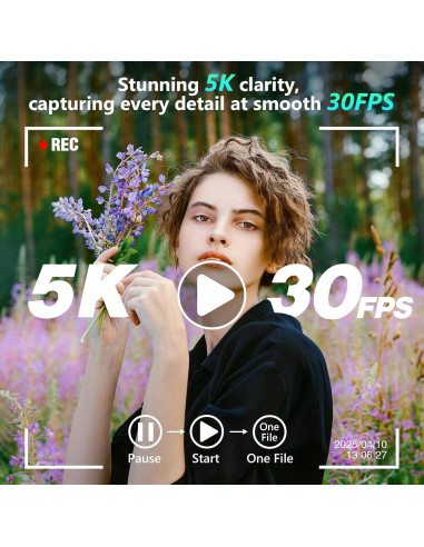 Cámara Digital 5K Aboobu DC205X 64MP Zoom 6X WiFi