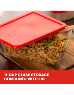 Contenedor de Almacenamiento de Alimentos Pyrex 11 Tazas Vidrio 2