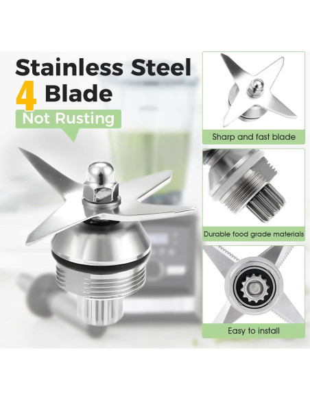 Kit de Reemplazo de Cuchilla DRELD para Licuadora 4 Cuchillas