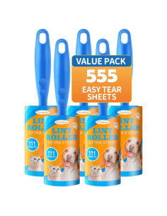 Rodillos Adhesivos Extra Pegajosos LRN111 - Paquete de 5 para Mascotas