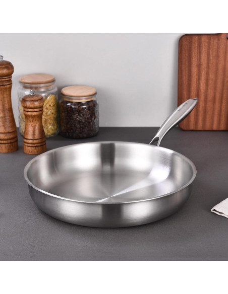 Juego de Sartenes de Acero Inoxidable DELARLO 20/25/30 cm