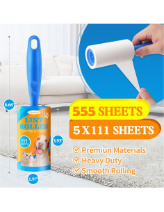 Rodillos Adhesivos Extra Pegajosos LRN111 - Paquete de 5 para Mascotas 2