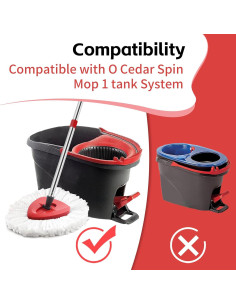 Cabezal de Repuesto Mop Giratorio ANREKEYH Microfibra 4 Pzs 2