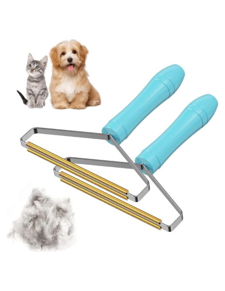 Removedor de Pelo de Mascota ANCAI 2 Piezas Azul Reutilizable