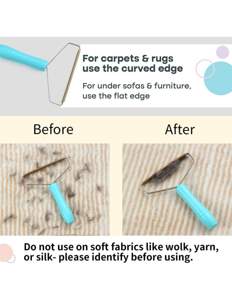 Removedor de Pelo de Mascota ANCAI 2 Piezas Azul Reutilizable