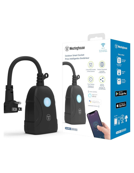 Enchufe Inteligente Doble para Exterior Westinghouse 94031 Wi-Fi