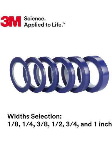 Cinta de Vinilo 3M 471+ 1/2" x 32.9 m Azul para Pintura