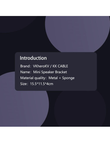 Soportes de Altavoces de Escritorio VKheroKV C-1 Gris