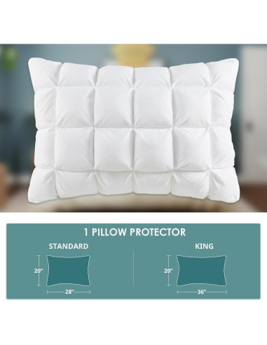 Funda de Almohada Estándar Madison Park Stay Puffed Microfibra