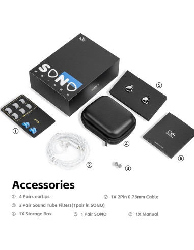 Auriculares SHANLING SONO Hi-Res Intrauditivos 2DD+1BA