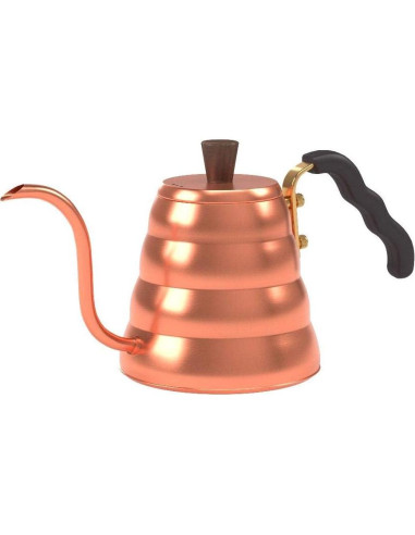 Tetera de Goteo Hario VKBN-90CP Cobre 700 ml con Tapa de Madera