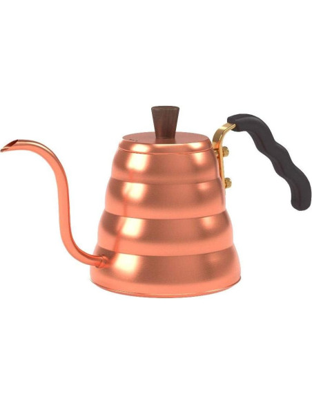 Tetera de Goteo Hario VKBN-90CP Cobre 700 ml con Tapa de Madera