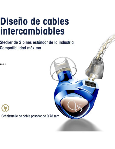Auriculares SHANLING SONO Hi-Res Intrauditivos 2DD+1BA