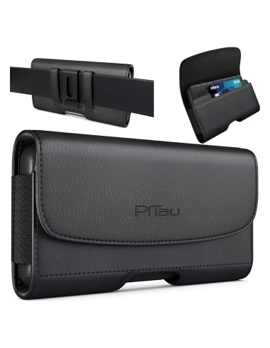 Funda PiTau para iPhone 16, 15, 14, 13, 12 - Negro