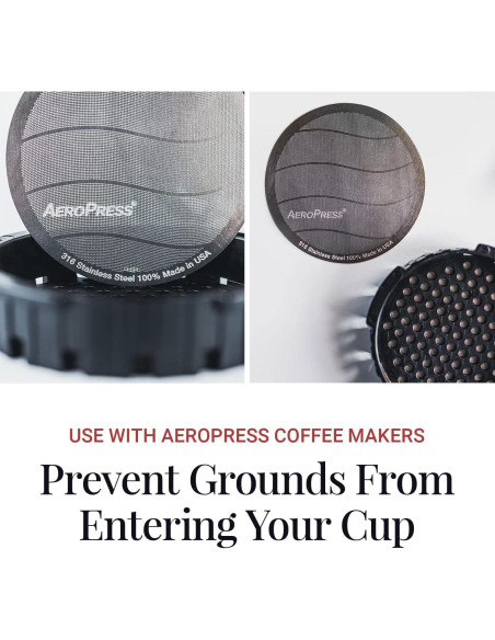 Filtro Reutilizable AeroPress de Acero Inoxidable Estándar