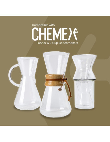 Filtro de Café Chemex Media Luna - 100 Unidades - Papel