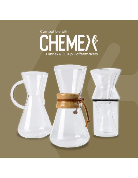 Filtro de Café Chemex Media Luna - 100 Unidades - Papel