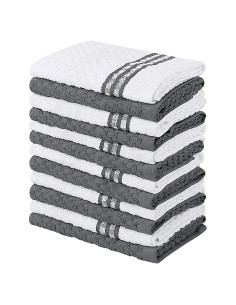 Toallas de Cocina Utopia 12 Unidades Algodón 38x64 cm Gris