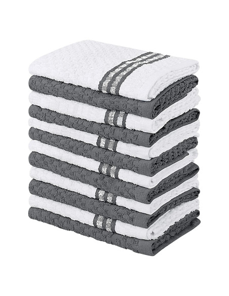 Toallas de Cocina Utopia 12 Unidades Algodón 38x64 cm Gris