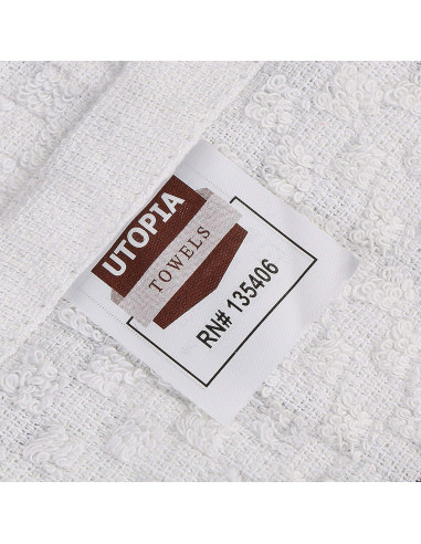 Toallas de Cocina Utopia 12 Unidades Algodón 38x64 cm Gris