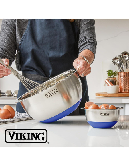 Juego de Cuencos Mezcladores Viking 10 Piezas Acero Inoxidable