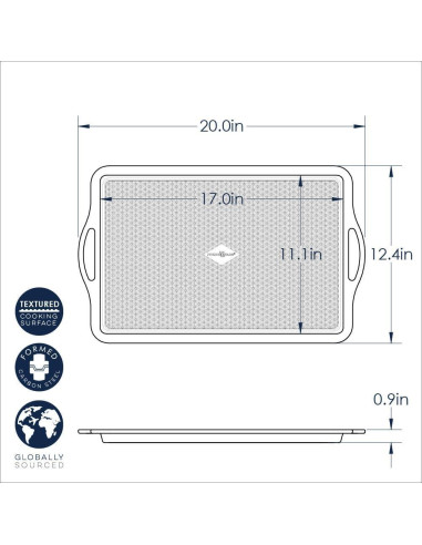 Bandeja para Hornear Antiadherente Nordic Ware Treat 28x43cm