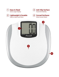Balanza Digital de Baño Escali XLSCALE Pantalla Extra Grande 199.58 kg 2