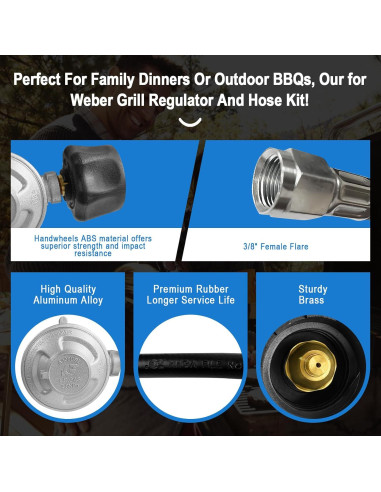 Kit de Manguera y Regulador Sekvira para Parrillas Weber