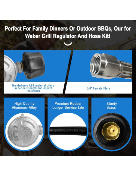 Kit de Manguera y Regulador Sekvira para Parrillas Weber