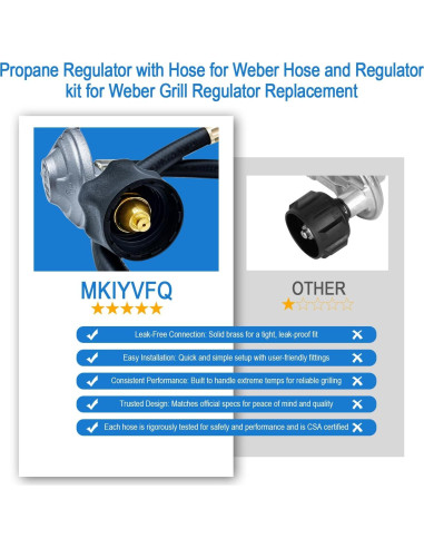 Kit de Manguera y Regulador Sekvira para Parrillas Weber