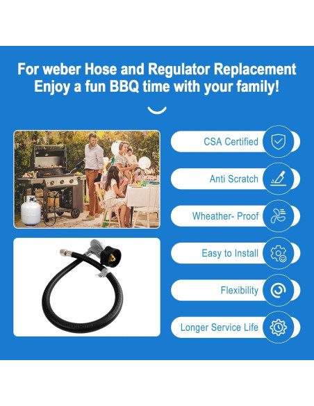 Kit de Manguera y Regulador Sekvira para Parrillas Weber