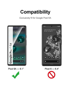 Protector de Pantalla HYGAMOCC para Google Pixel 6A 9H HD Claro 2