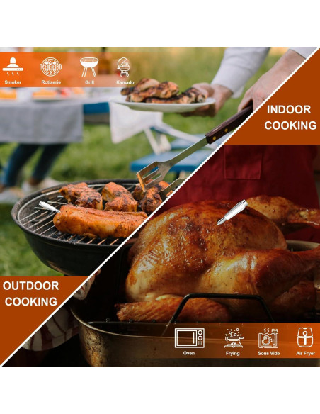 Termómetro de Carne Inalámbrico Bluetooth XiaYchaug 800FT