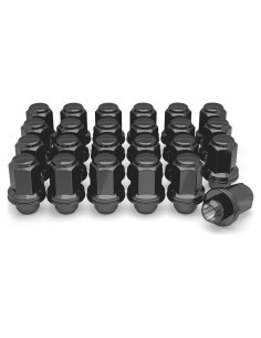 Tuerca Larga Mag White Knight M12 x 1.50 Cromo Negro 24 Pzas