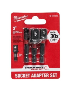 Extensiones de Broca Milwaukee Shockwave 1/4" Hex - 3 Piezas
