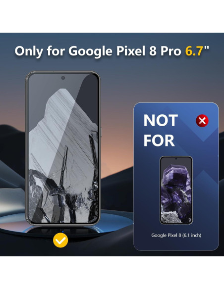 Protector de Pantalla y Lente Google Pixel 8 Pro - 2 Pack