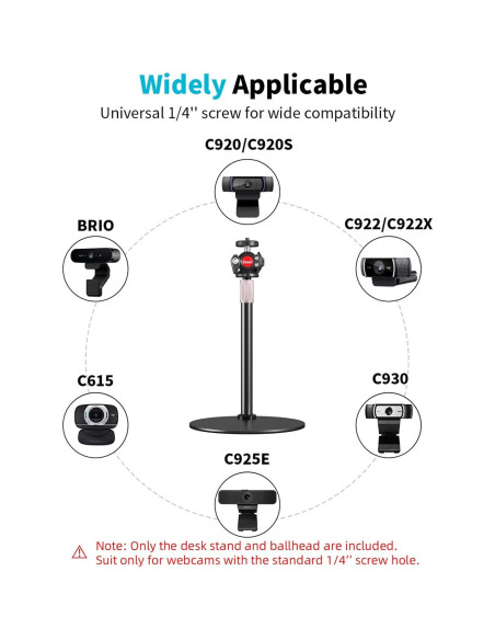 Soporte para Webcam Ajustable Etour WS-001 23-39 cm 360
