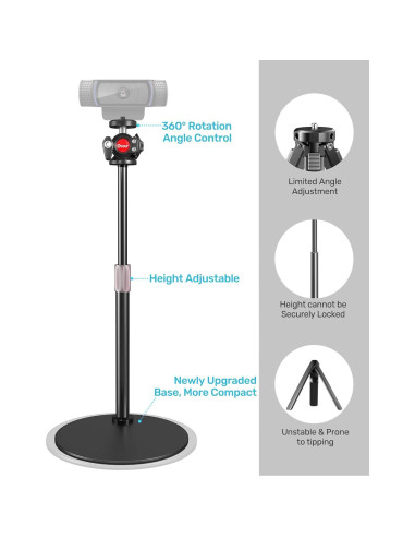 Soporte para Webcam Ajustable Etour WS-001 23-39 cm 360