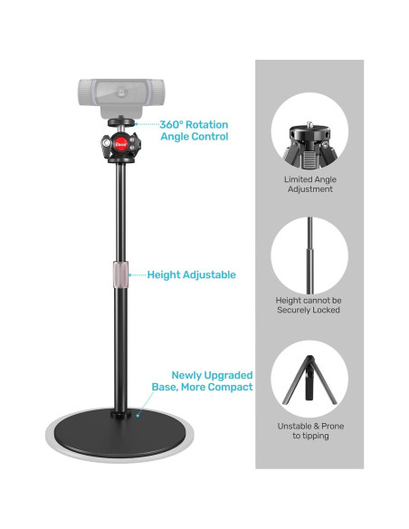 Soporte para Webcam Ajustable Etour WS-001 23-39 cm 360