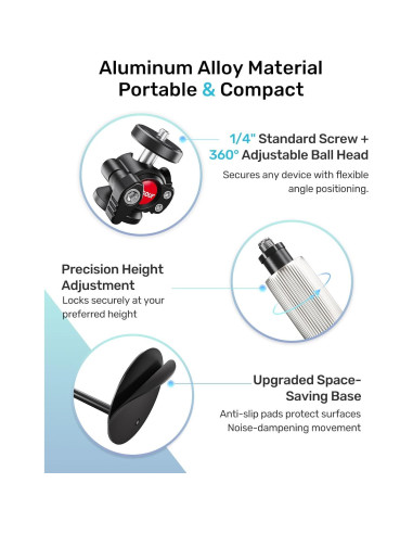 Soporte para Webcam Ajustable Etour WS-001 23-39 cm 360